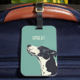 Schwarzweißboxer Gepäckanhänger