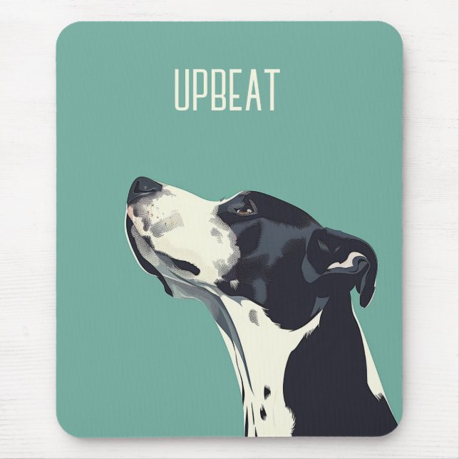 Schwarzweißboxer Mousepad (Vorne)