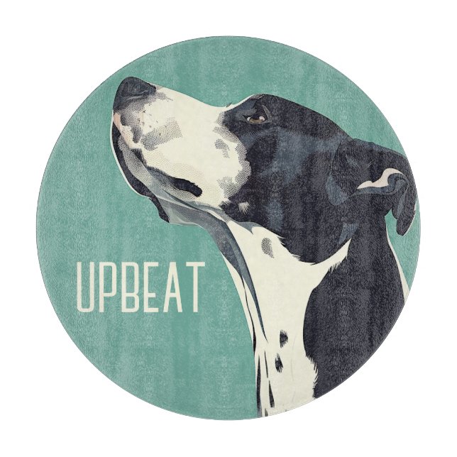 Schwarzweißboxer Schneidebrett (Vorderseite)