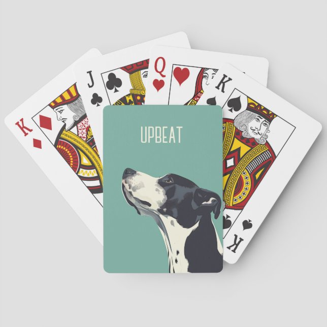 Schwarzweißboxer Spielkarten (Rückseite)