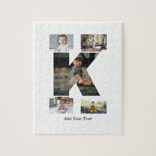 Schwarzweißbuchstaben K FotoCollage