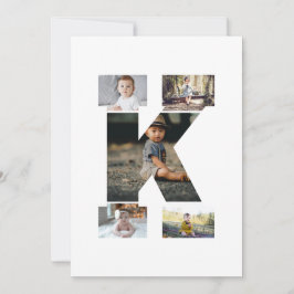 Schwarzweißbuchstaben K FotoCollage Ankündigung
