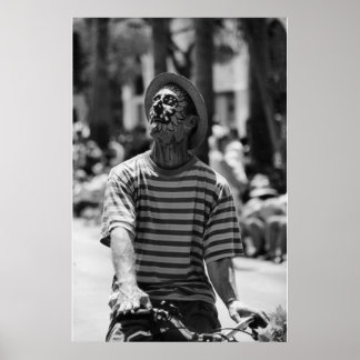 Schwarzweißclown Poster