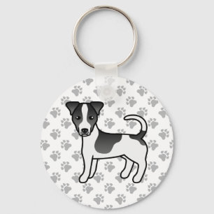 Schwarzweißcoat-Jack Russell Terrier Schlüsselanhänger