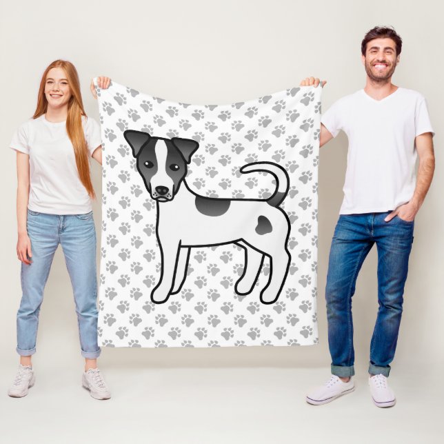 Schwarzweißcoat Parson Russell Terrier Fleecedecke (Beispiel)