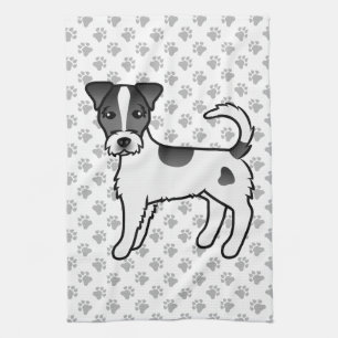 Schwarzweißcoat Parson Russell Terrier Geschirrtuch