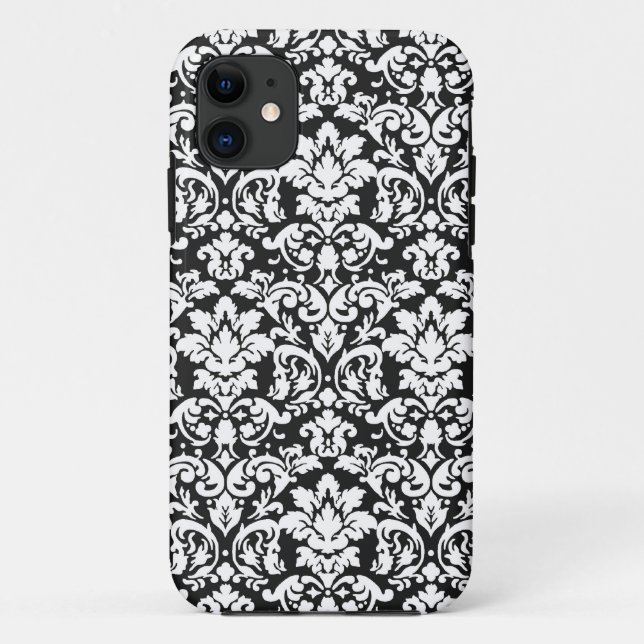 Schwarzweißdamtel geblüht Case-Mate iPhone hülle (Rückseite)