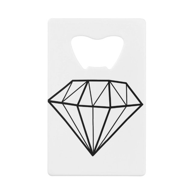 Schwarzweißdiamant Geldbeutel Flaschenöffner (Vorderseite)