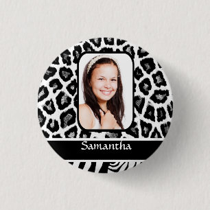 Schwarzweißdruck Button