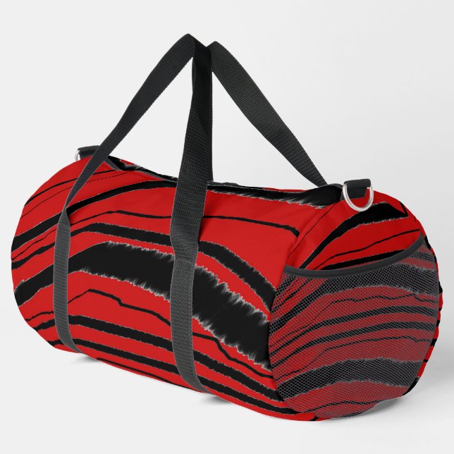 Schwarzweißdruck Duffle Bag (Rechte Ecke)