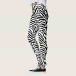 Schwarzweißdruck mit Zebra-Streifen Leggings<br><div class="desc">Tierdrucke sind stilvoll. Dieser schwarz-weiß gestreifte Zebra-Druck eignet sich hervorragend für alle,  die ihre aktive Kleidung stilisieren möchten.</div>