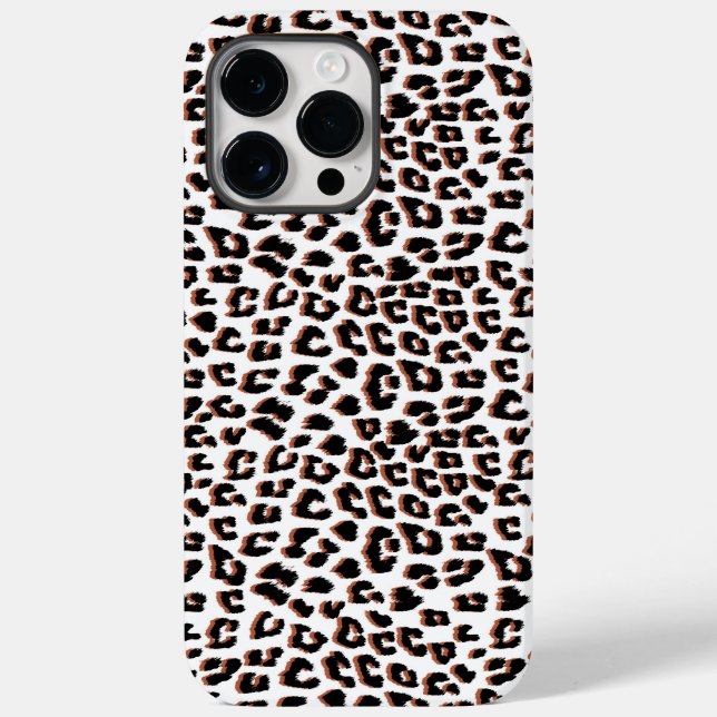 Schwarzweißdruck und Weißleopard Case-Mate iPhone 14 Pro Max Hülle (Rückseite)