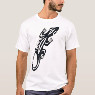 Schwarzweißeidechse im Stammesstil T-Shirt