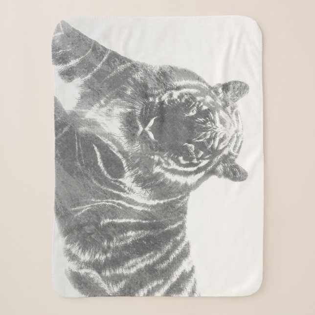 Schwarzweißer Tiger Sherpadecke (Vorderseite)