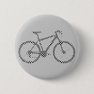 Schwarzweißfahrrad Button