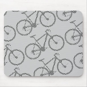 Schwarzweißfahrräder Mousepad