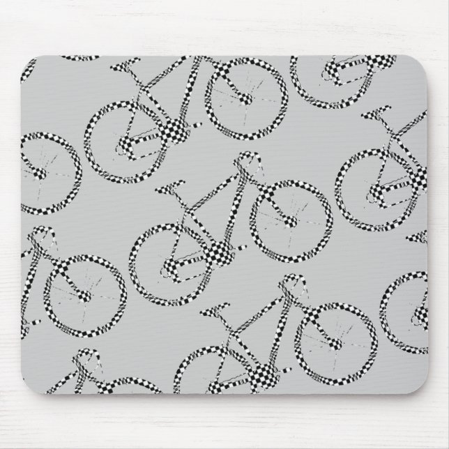 Schwarzweißfahrräder Mousepad (Vorne)