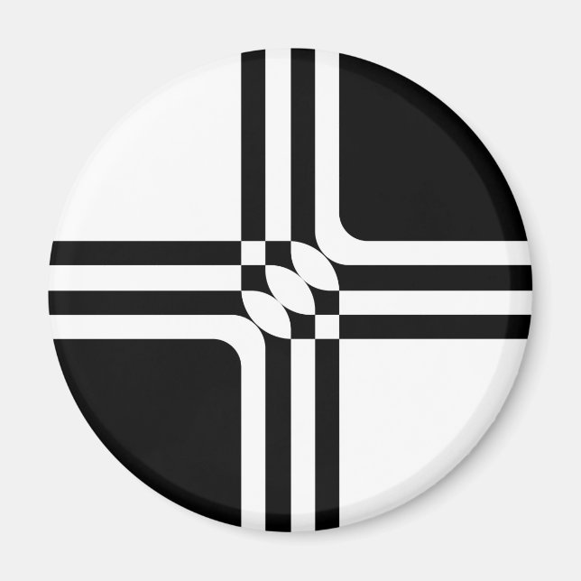 Schwarzweißfantasie Magnet (Vorne)