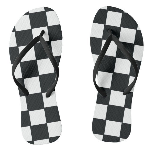 Schwarzweißflecken Flip Flops (Fußbett)