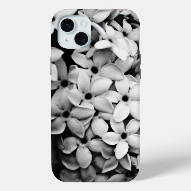 Schwarzweißfloralen Case-Mate iPhone Hülle (Rückseite)
