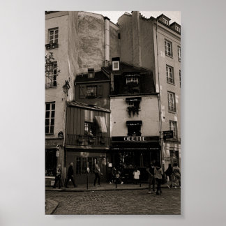 Schwarzweißfotografie in Paris Poster