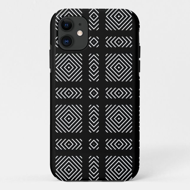Schwarzweißgeometrie Ama Case-Mate iPhone Hülle (Rückseite)