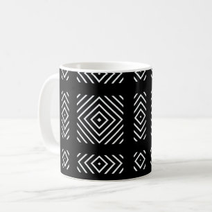 Schwarzweißgeometrie Ama Kaffeetasse