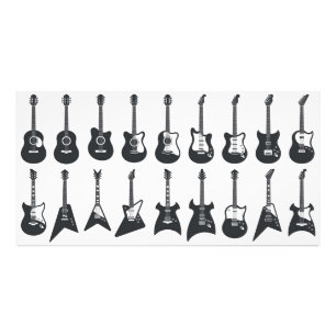 Schwarzweißgitarren Fotodruck