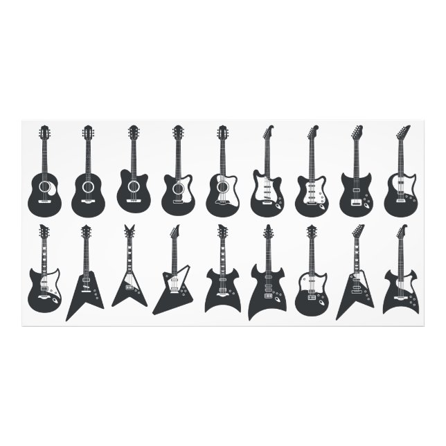 Schwarzweißgitarren Fotodruck (Vorne)