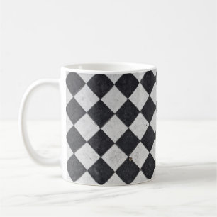 Schwarzweißharlequin-Grafik Kaffeetasse