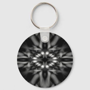 Schwarzweißkaleidoskopmuster Schlüsselanhänger