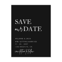 Schwarzweißkalligraphie Save the Date