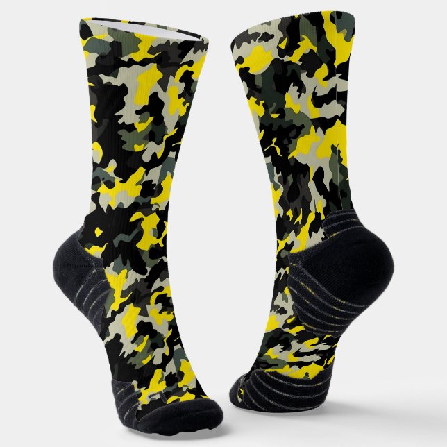 Schwarzweißkampfmuster Socken (Gewinkelt)