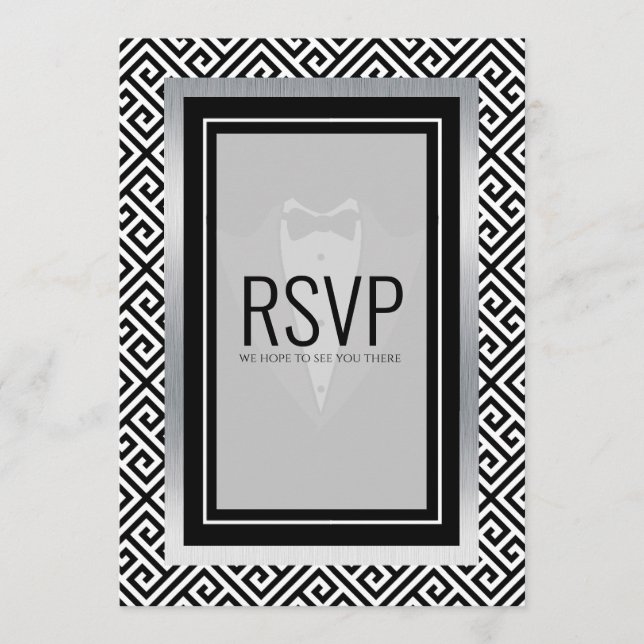 Schwarzweißkarte Menükarte (Vorderseite)