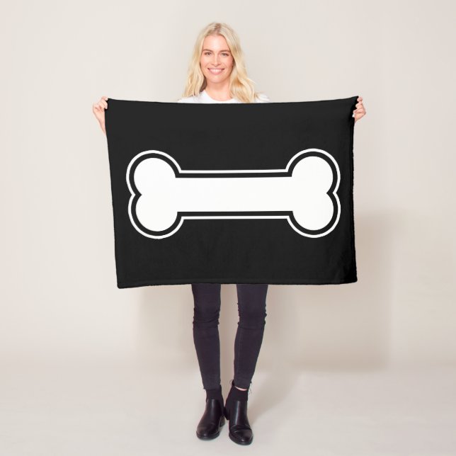 Schwarzweißkartoon Fleecedecke (Beispiel)