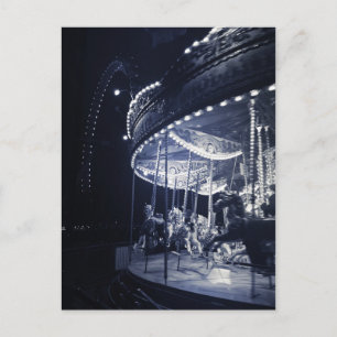 Schwarzweißkarussell Postkarte
