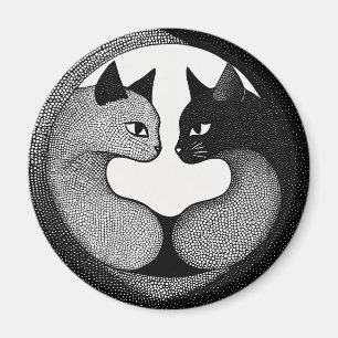 Schwarzweißkatzen Magnet