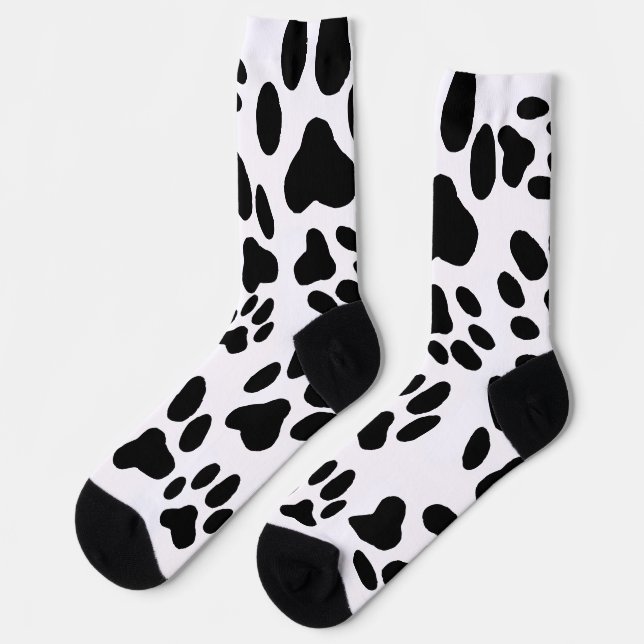 Schwarzweißkatzenpasten drucken socken (Linkes Detail)