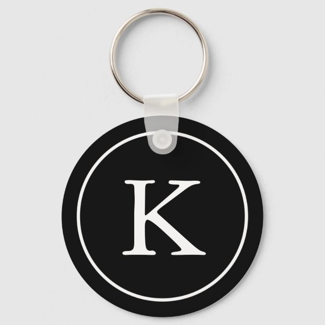 Schwarzweißkreis | Monogramm Schlüsselanhänger (Vorderseite)