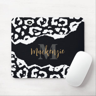 Schwarzweißleopard Mousepad