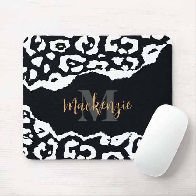 Schwarzweißleopard Mousepad (Mit Mouse)