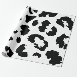Schwarzweißleoparddruck Geschenkpapier