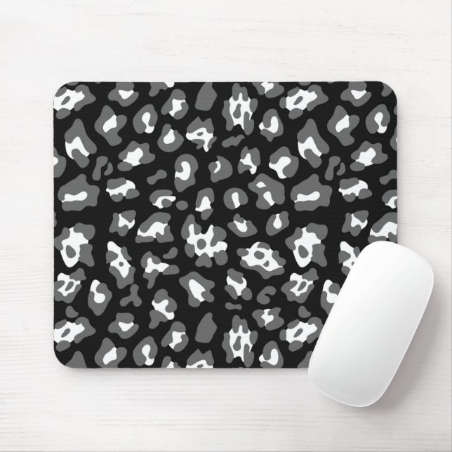Schwarzweißleoparddruck Mousepad (Mit Mouse)