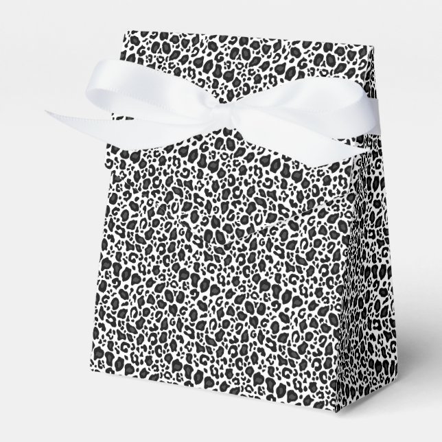 Schwarzweißleopardengeflecht Geschenkschachtel (Vorderseite)