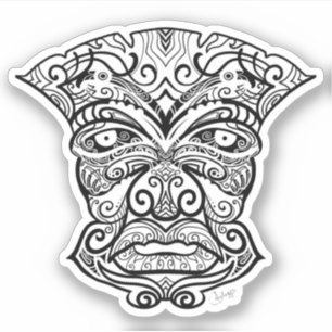 Schwarzweißmaske Aufkleber