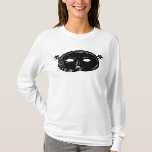 Schwarzweißmaske mit Vintagem Party T-Shirt