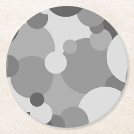 Schwarzweißmoleküle Papier-Untersetzer Runder Pappuntersetzer