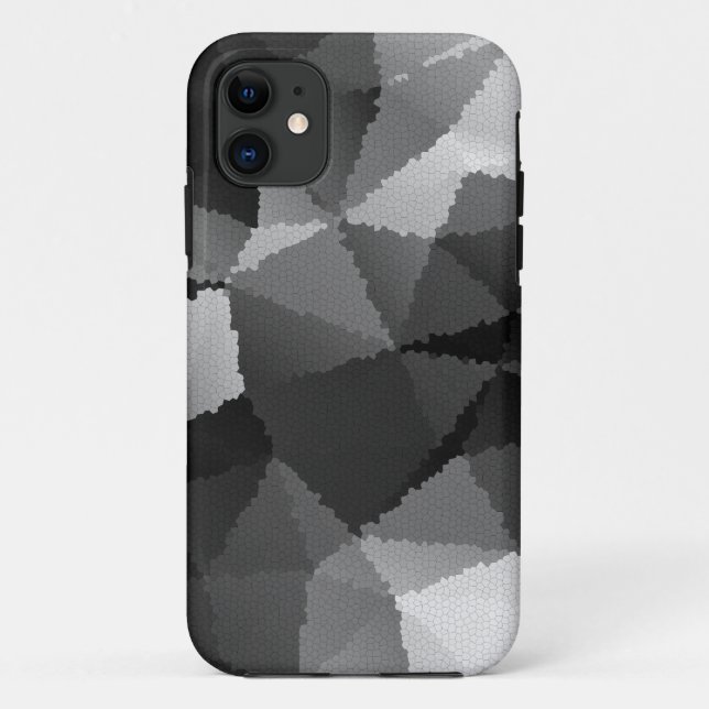 Schwarzweißmosaikmuster Case-Mate iPhone Hülle (Rückseite)