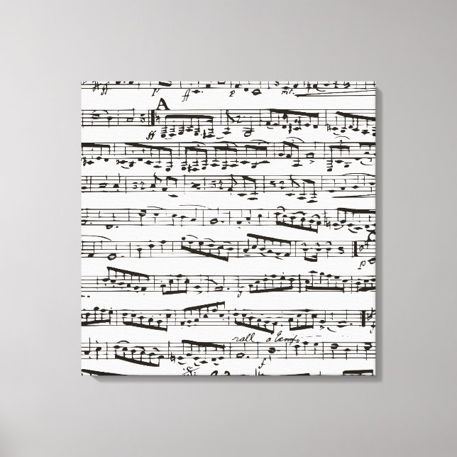 Schwarzweißmusik Leinwanddruck (Vorderseite)