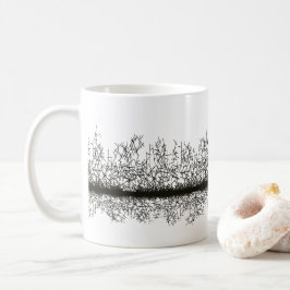 Schwarzweißmuster aus abstraktem Grunge Kaffeetasse